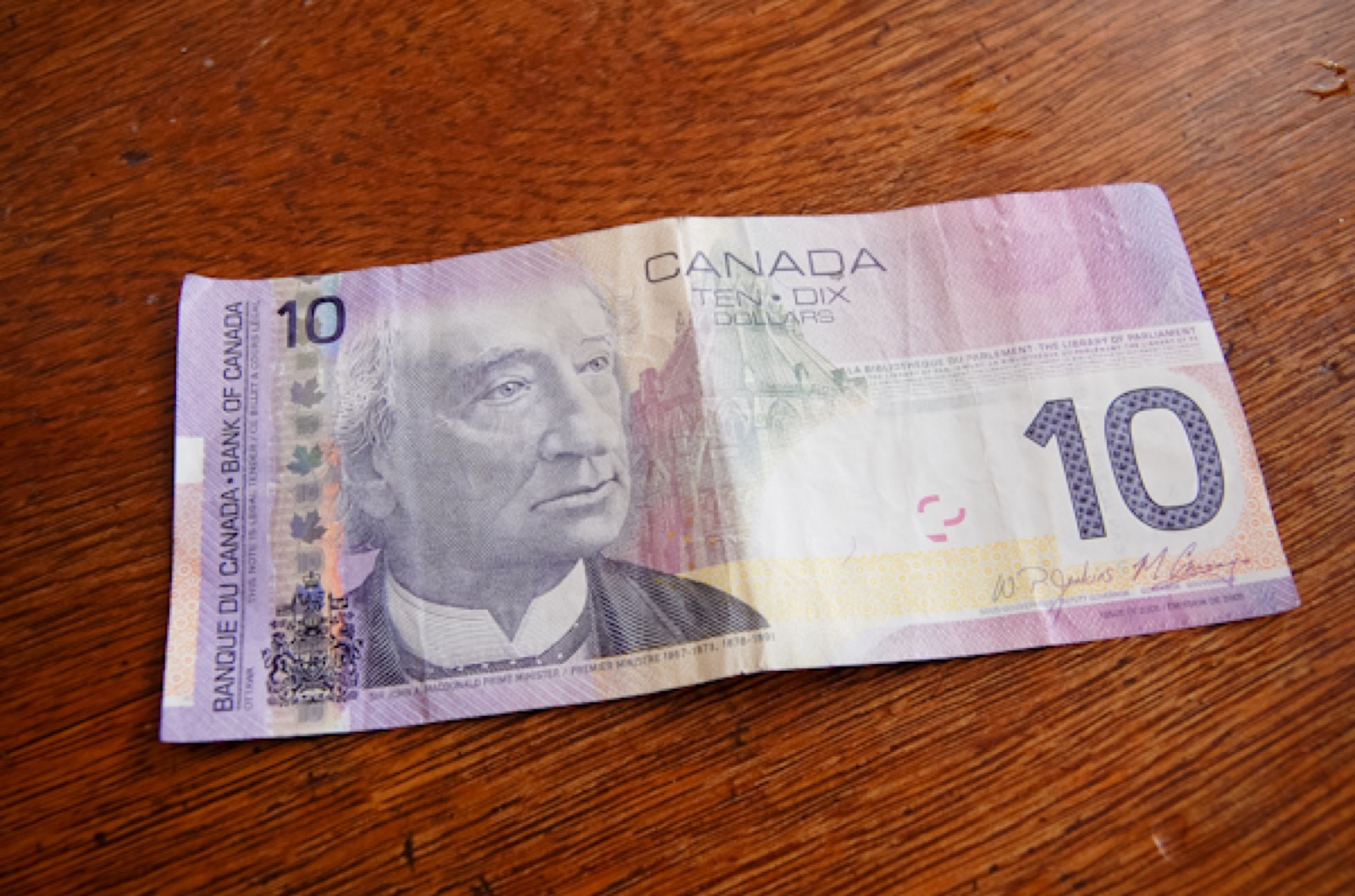 Billet de 10 dollars canadien