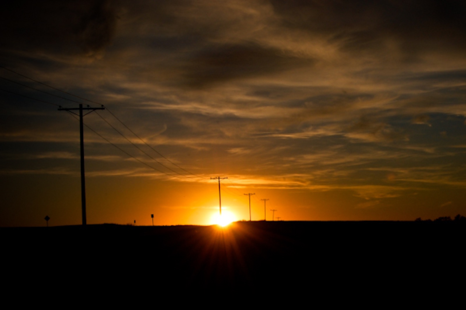 SK Sunset Powerlines