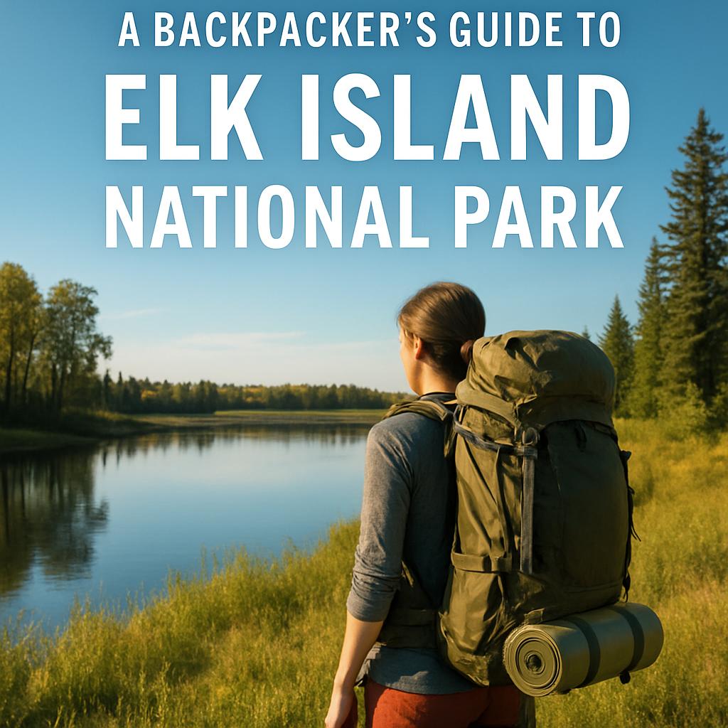 Ein Rucksacktouristenführer zum Elk Island Nationalpark