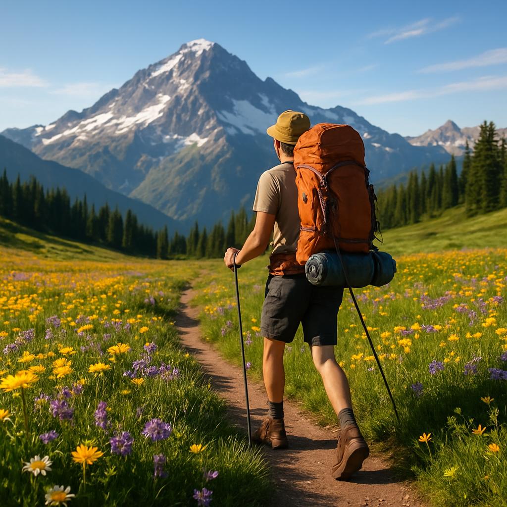 Rucksacktour durch die Alpine Wiesen des Trophy Mountain