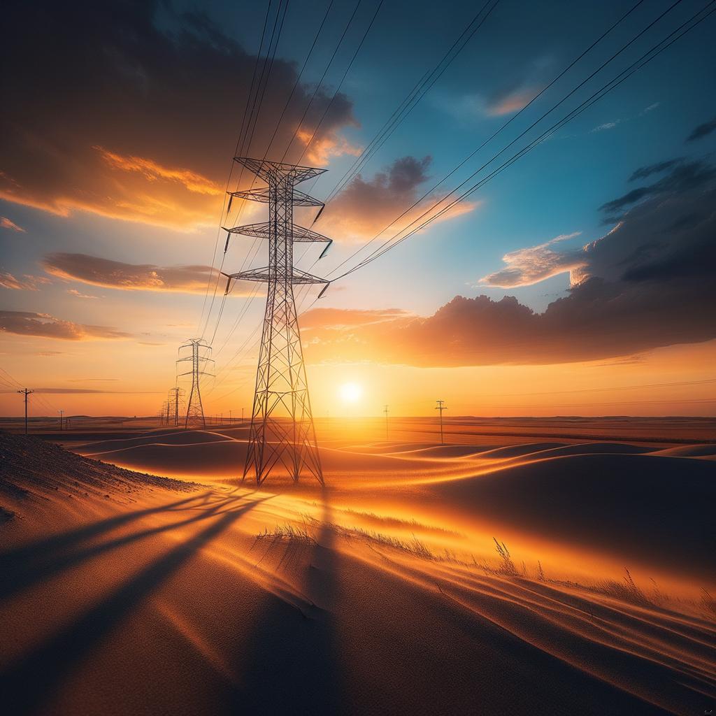 Photo Du Jour - Couchers de soleil, lignes électriques et silhouettes de la Saskatchewan